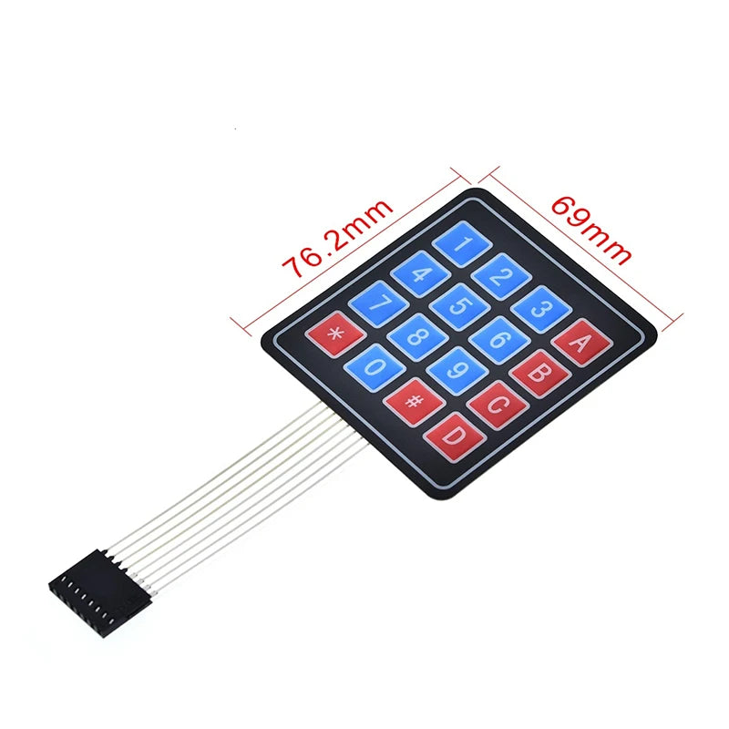 New 4 12 16 20 Key 4*4 Membrane Switch Keypad 1x4 3x4 4x4 4*5 Matrix Array Matrix keyboard for arduino smart car