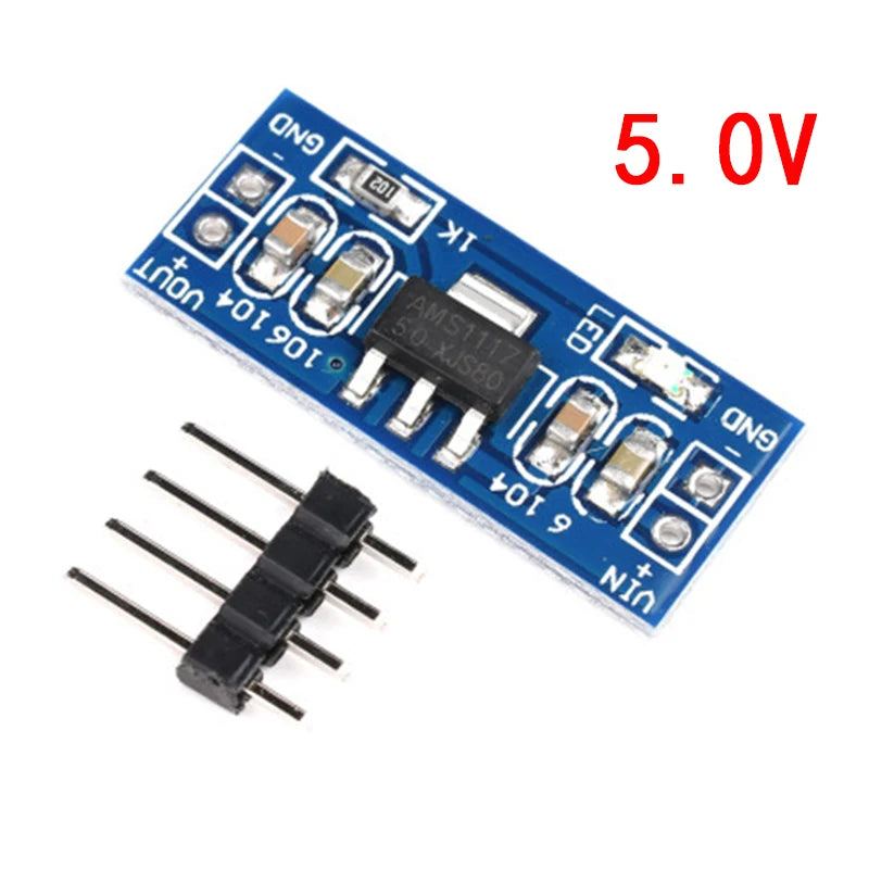5pcs AMS1117 1.2V 1.5V 1.8V 2.5V 3.3V 5V power supply module AMS1117-5.0V power module AMS1117-3.3V
