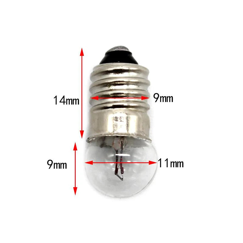 10pcs Student Electrical Experimental Physics Class Used 0.3A 0.5A 1.5V 2.5V 3.8V 6V Small Incandescent Bulbs