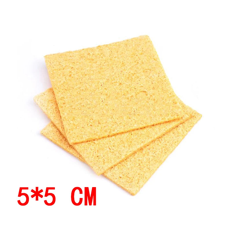 10pcs Replacement Sponges Soldering Iron Cleaner Solder Tip Cleaning Pad Cleaning Sponge Yellow