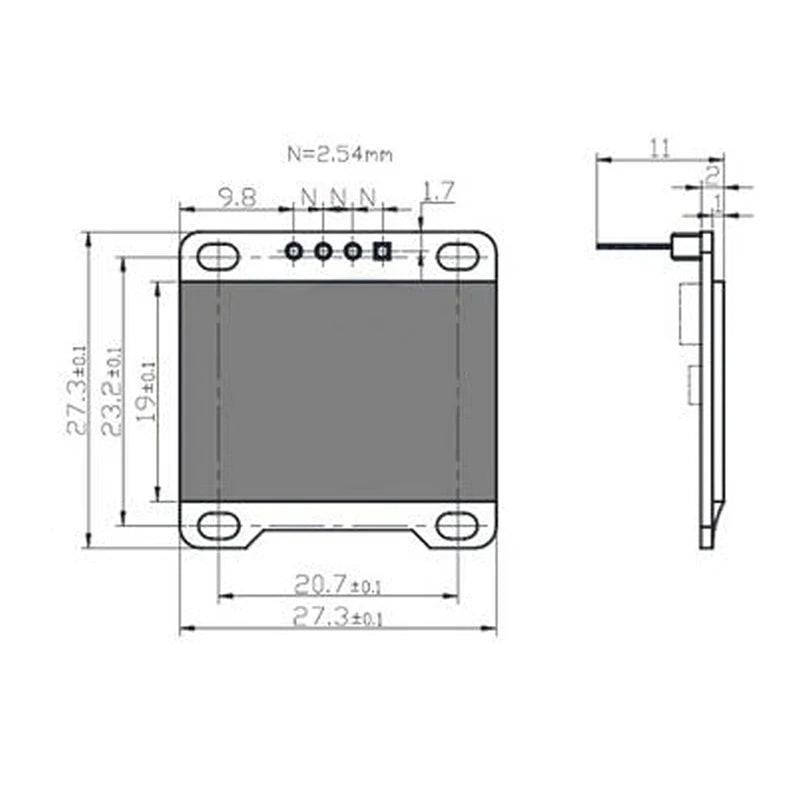 4pin 0.96 White/Blue/Yellow blue 0.96 inch OLED 128X64 OLED Display Module 0.96 IIC I2C Communicate for arduino