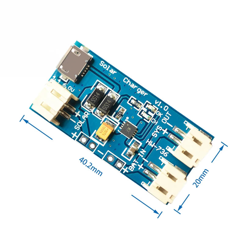 500Ma Mini Solar Lipo Charger Board CN3065 Lithium Battery Charge Chip DIY Outdoor Charging Board Module For Arduino