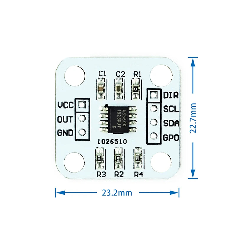 1pcs AS5600 magnetic encoder magnetic induction angle measurement sensor module 12bit high precision