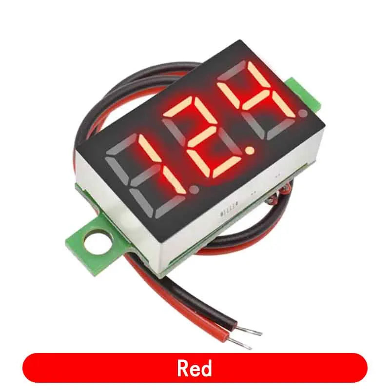 DC 4.7-32V 3 Digit Display Voltmeter Red/Blue/Gree/White 0.36 Inch Mini LED Digital Panel Volt Voltmeter Voltage Meter Tester