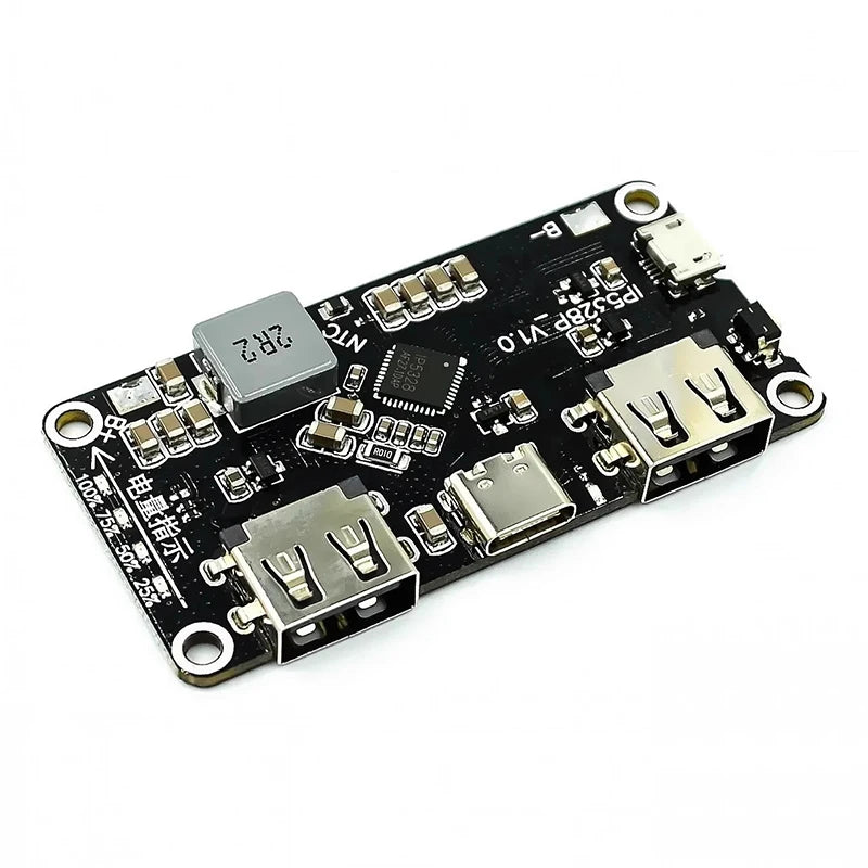 IP5328P Dual USB 18650 Battery Charger Treasure Tpye-c 3.7V Step Up Fast Quick Power bank board QC2.0 QC3.0 module