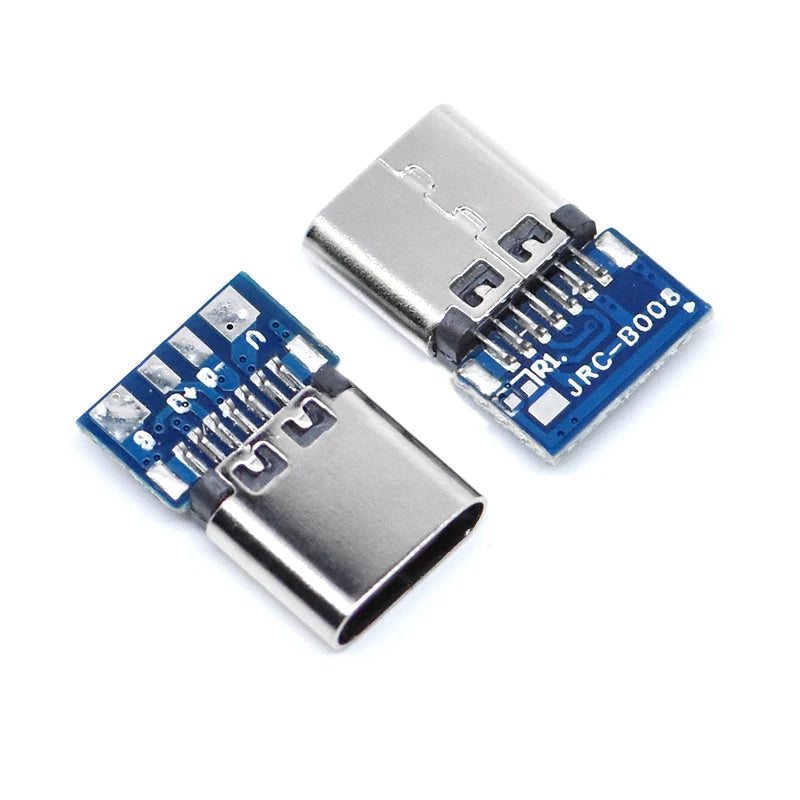 10pcs USB 3.1 Type-C Connector 24 Pins Male / Female Socket Receptacle Adapter to Solder Wire & Cable 24 Pins Support PCB Board