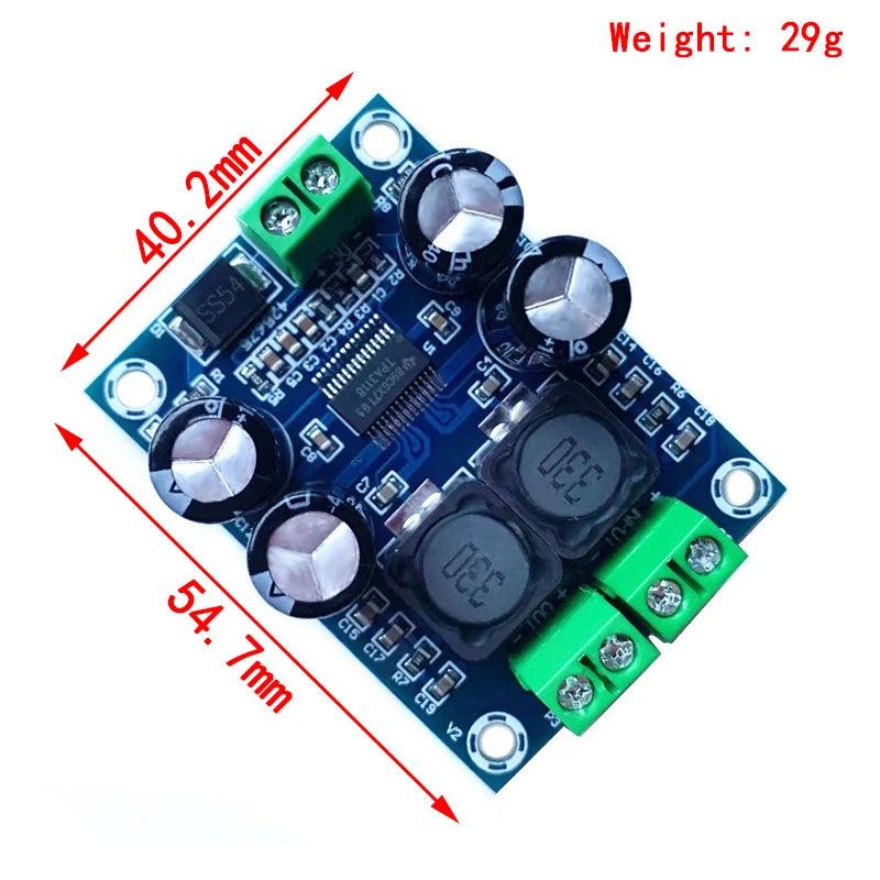 XH-M311 Mini Digital Amplifier Board TPA3118 Audio Amplifier Board Audio Power Amplifier Module Mono 60W
