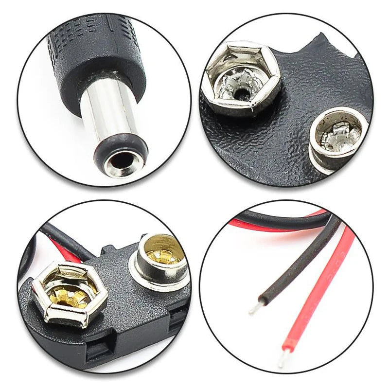 5pcs/lot 9V battery buckle For ARDUINO UNO 2560 DUE dc3.5 female power adapter