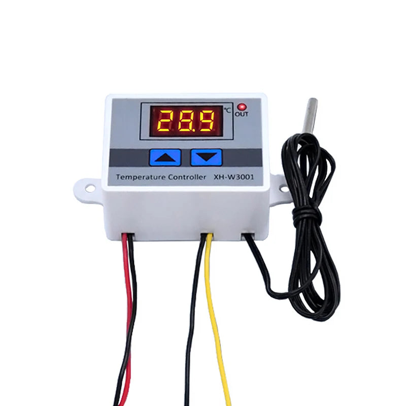10A 12V 24V 220VAC Digital LED Temperature Controller XH-W3001 For Incubator Cooling Heating Switch Thermostat NTC Sensor