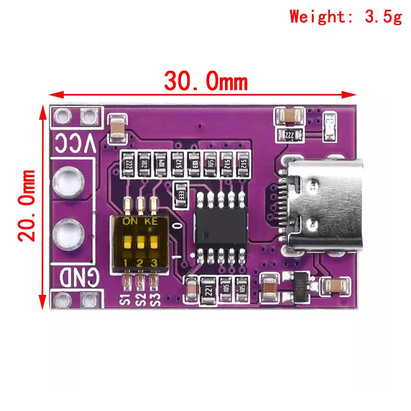 PD/QC/AFC Fast Charge Decoy Trigger Support 5V 9V 12V 15V 20V Fixed Voltage Output Type-C USB For Phone Solar Fast Quick Charger