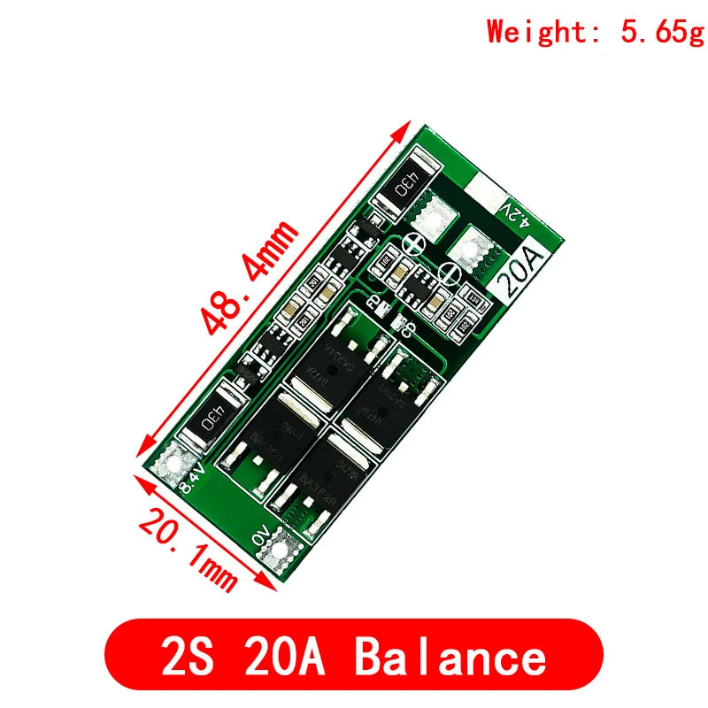2S 20A 7.4V 8.4V 18650 Lithium Battery Protection Board/BMS Board Standard/Balance For DIY