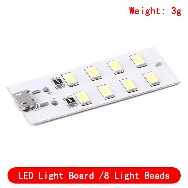 high quality 5730 smd 5V 430mA~470mA White Mirco Usb 5730 LED lighting panel USB mobile light Emergency light night light