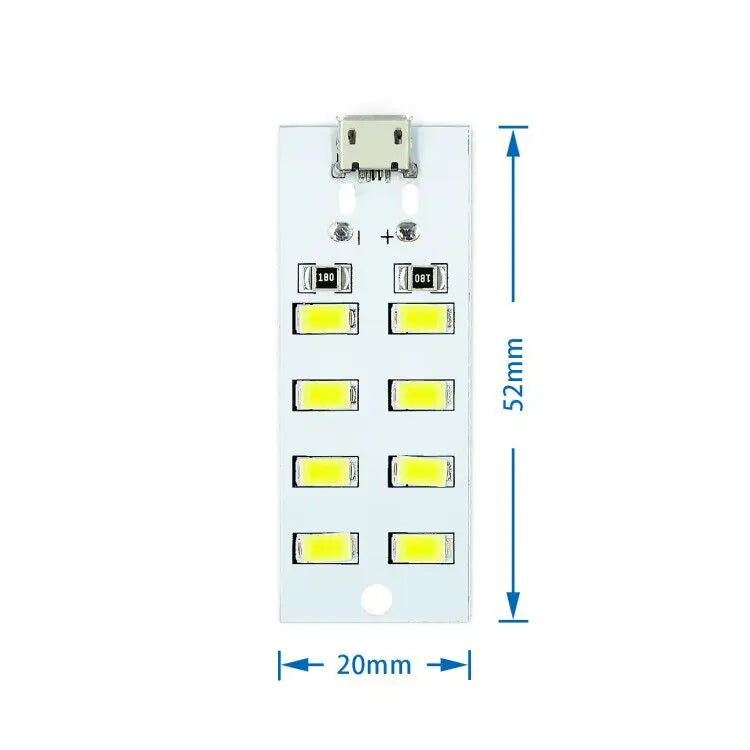 1PCS high quality 5730 smd 5V 430mA~470mA White Mirco Usb 5730 LED lighting panel USB mobile light Emergency light night light