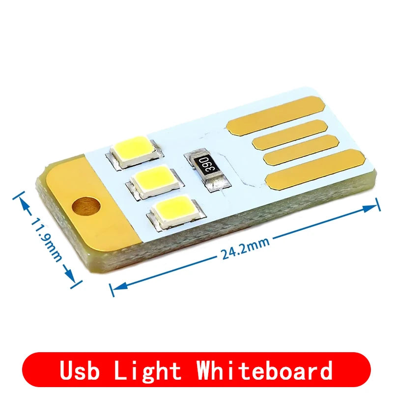 10pcs Camping Night Hiking Tent Lamp Light Outdoor Portable Energy Saving Flashlight Mini Ultra-thin Mobile USB LED Keychain