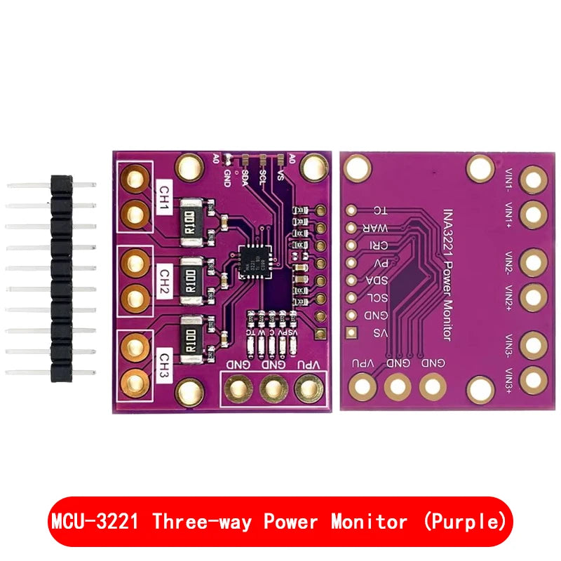 INA3221 Triple-Channel Module, High-Side Measurement, Shunt and Bus Voltage Monitor with I 2C- and SMBUS-Compatible Interface