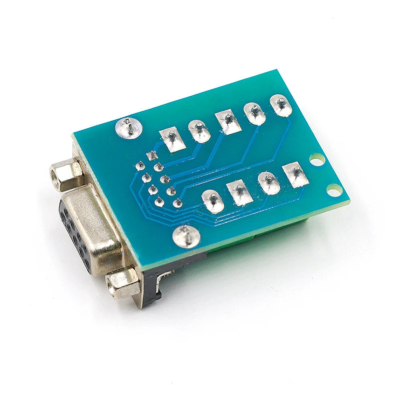 D-Sub 9pin Solderless Connectors DB9 RS232 Serial to Terminal Female Male Adapter Connector Breakout Board Black+Green