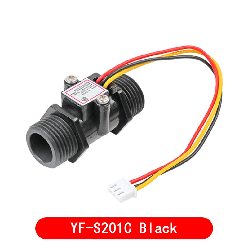 Water flow sensor flowmeter Hall flow sensor 4/6 points G1/2/3/4 Water control 1-30L/min 2.0MPa YF-S201 FS300A