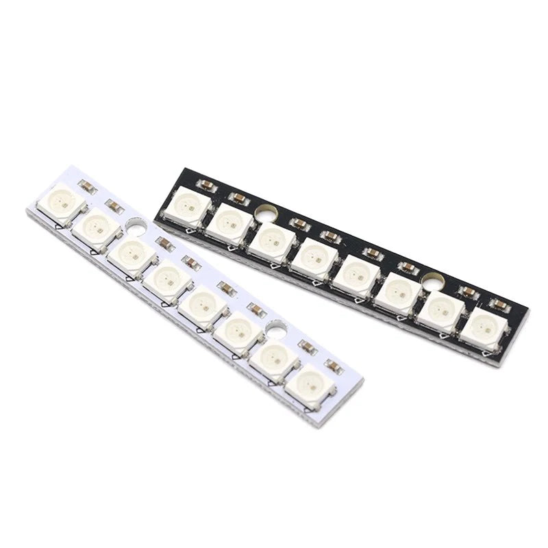 10pcs 8 channel WS2812 WS2812B WS 2811 5050 RGB LED Lamp Panel Module 5V 8-Bit Rainbow LED Precise