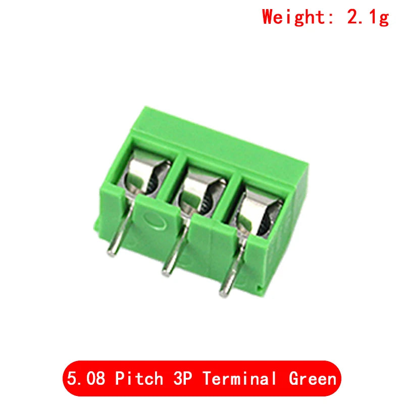 20pcs KF301-2P/KF301-3P/KF301-4P KF301-5.0-2P KF301-5.0-3P KF301-5.0-4P KF301 5.08mm Plug-in Screw Connector Blue/Green
