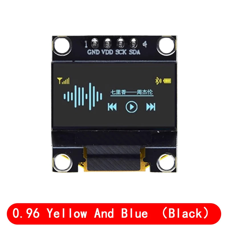 4pin 0.96 White/Blue/Yellow blue 0.96 inch OLED 128X64 OLED Display Module 0.96 IIC I2C Communicate for arduino