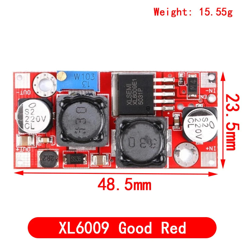 XL6009/XL6019 4A Boost Converter Step Up Adjustable 15W 5-32V to 5-50V DC-DC Power Supply Module High Performance Low Ripple