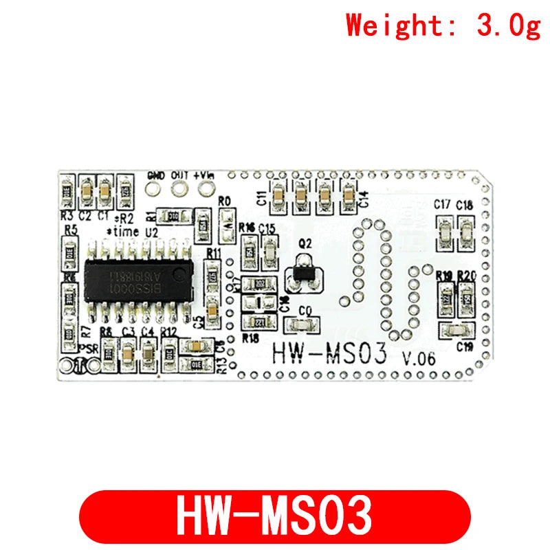Motion Radar Sensor HW-MS03 2.4GHz to 5.8GHz Human Body Induction Switch RCWL-0516 Microwave Radar Sensor Module for Arduino Diy