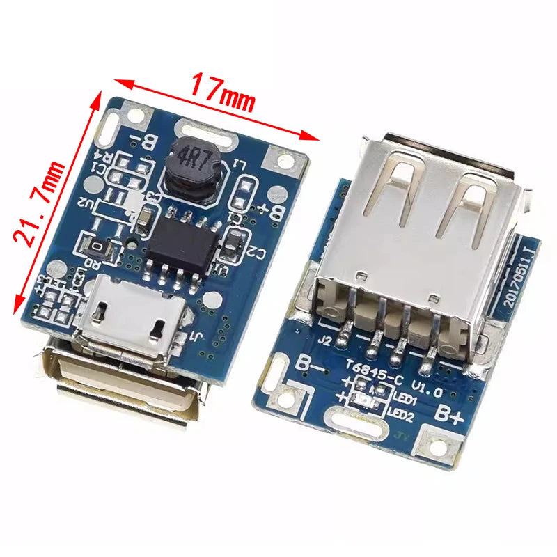 5pcs/lot 5V Boost Converter Step-Up Power Module Lithium Battery Charging Protection Board LED Display USB For DIY Charger 134N3P TYPE-C
