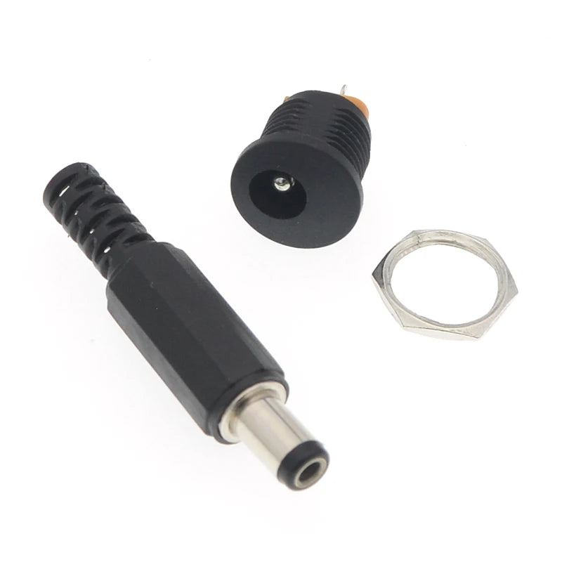 10Pcs DC-022 5.5-2.1 / 5.5 x 2.1mm DC Power Socket/ DC Connector Panel Mounting DC022