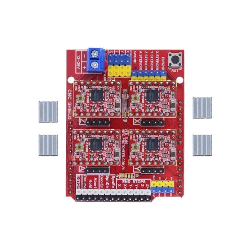 New cnc shield v3 engraving machine / 3D Printer / + 4pcs A4988 / DRV8825 driver expansion board