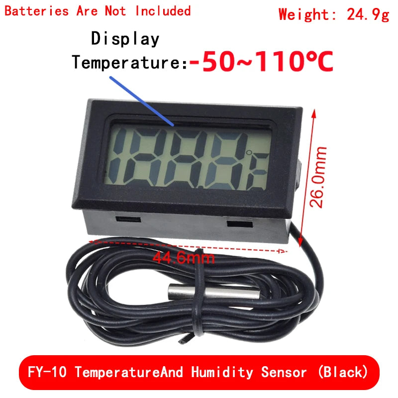 Mini LCD digital thermometer used for freezer temperature - 50-110¡æ refrigerator thermometer indoor and outdoor waterproof probe