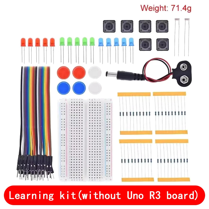 Starter Kit For UNO R3 Mini Breadboard LED Jumper Wire Button For Arduino Diy Kit School Education Lab