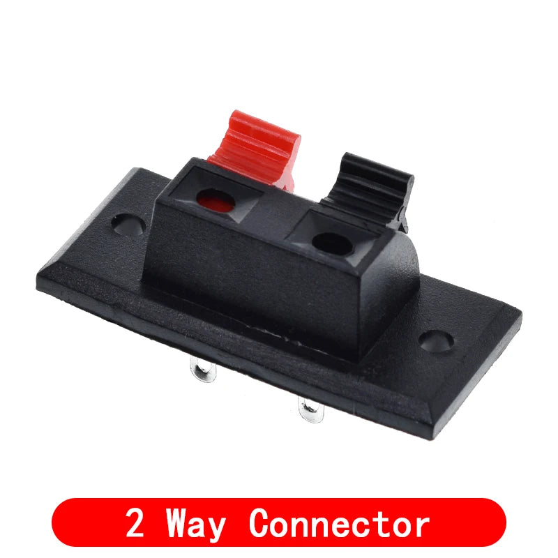 2 4 6 Way Spring Push Release Connector Speaker Terminal Strip Block