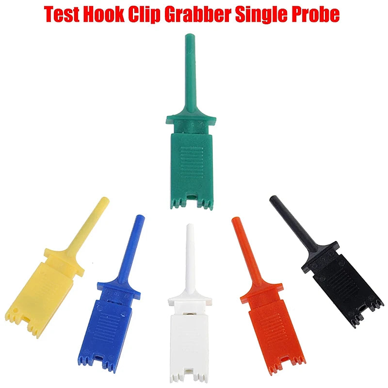 10pcs Test Hooks Clips For Logic Analyzers Logic Test Clip Flattening Test Flat Hook Connection