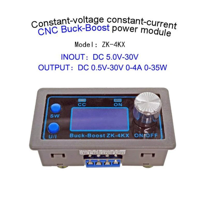 ZK-4KX ZK-5KX DCDC Buck Boost Converter CC CV 0.5-30V 4A 5V 6V 12V 24V Power Module Adjustable Regulated laboratory power supply