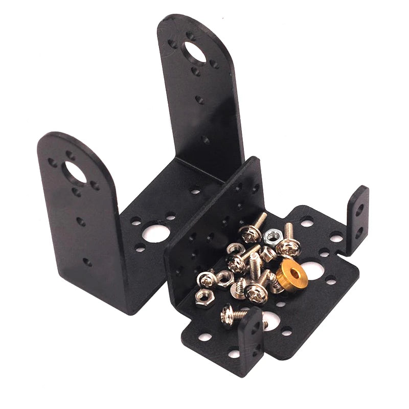 1set 2 DOF Short Pan And Tilt Servos Bracket Sensor Mount Kit For Compatible MG995 Wholesale Retail