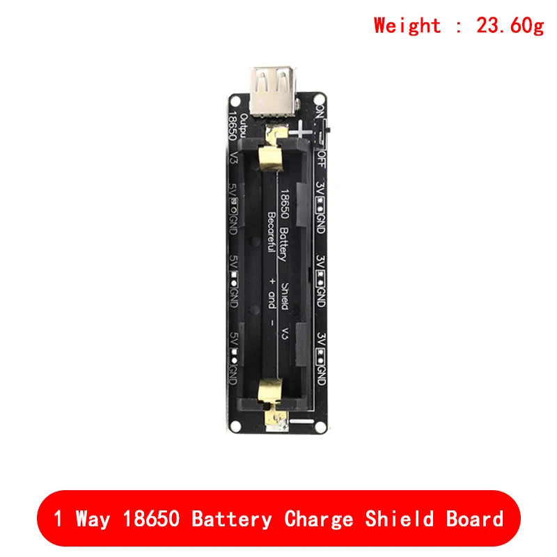 Two Voltage 18650 Lithium Battery Shield V8 Mobile Power Expansion Board Module 5V/3A 3V/1A Micro USB For Arduino ESP32 ESP8266