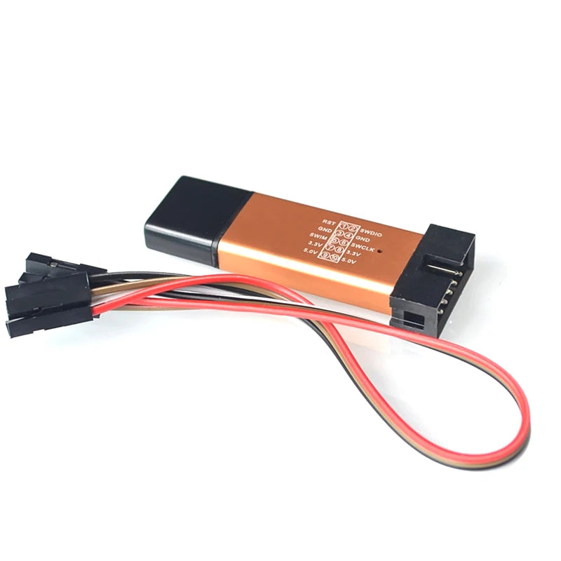 1Set ST LINK Stlink ST-Link V2 Mini STM8 STM32 Simulator Download Programmer Programming With Cover DuPont Cable ST Link V2