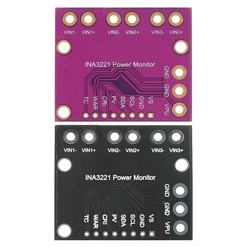 INA3221 Triple-Channel Module, High-Side Measurement, Shunt and Bus Voltage Monitor with I 2C- and SMBUS-Compatible Interface
