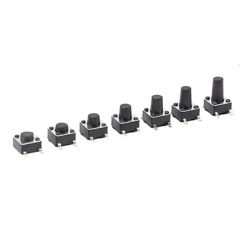 20PCS 4Pin 6*6 Tact Switch Mini Micro Momentary Tactile Push Button Switch 6*6* 4.3/4.5/5.5/6/6.5/7/7.5/8/8.5/9/9.5/10/13mm