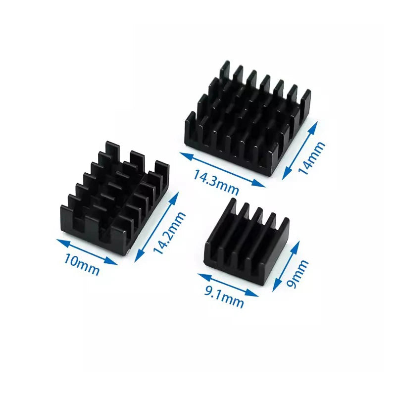 Raspberry Pi 4 Heat Sink Aluminum Metal Heatsink Silver Golden Blue Black Cooling Pad CPU RAM Cooler for Raspberry Pi 4 Model B