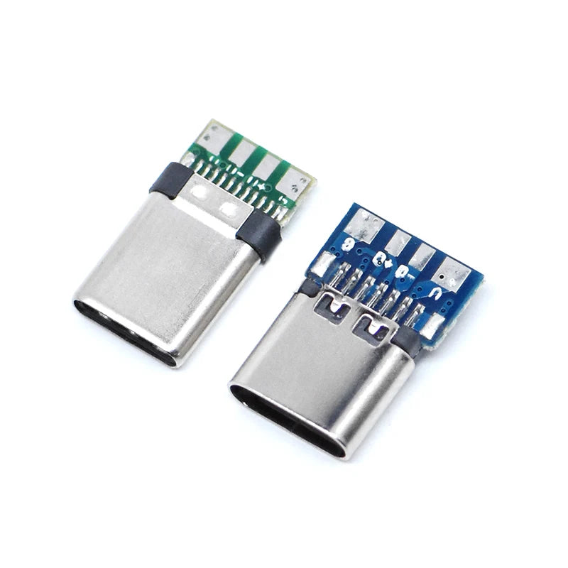10pcs USB 3.1 Type-C Connector 24 Pins Male / Female Socket Receptacle Adapter to Solder Wire & Cable 24 Pins Support PCB Board