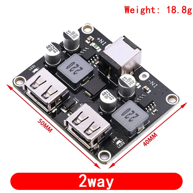 USB QC3.0 QC2.0 USB DC-DC Buck Converter Charging Step Down Module 6-32V 9V 12V 24V to Fast Quick Charger Circuit Board 5V