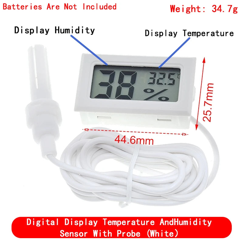 Mini LCD digital thermometer used for freezer temperature - 50-110¡æ refrigerator thermometer indoor and outdoor waterproof probe