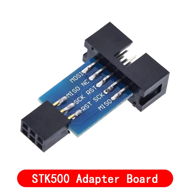 10Pin To 6 Pin Adapter Board + USBASP USBISP AVR Programmer USB ATMEGA8 ATMEGA128 ATtiny/CAN/PWM 10Pin Wire Module DIY