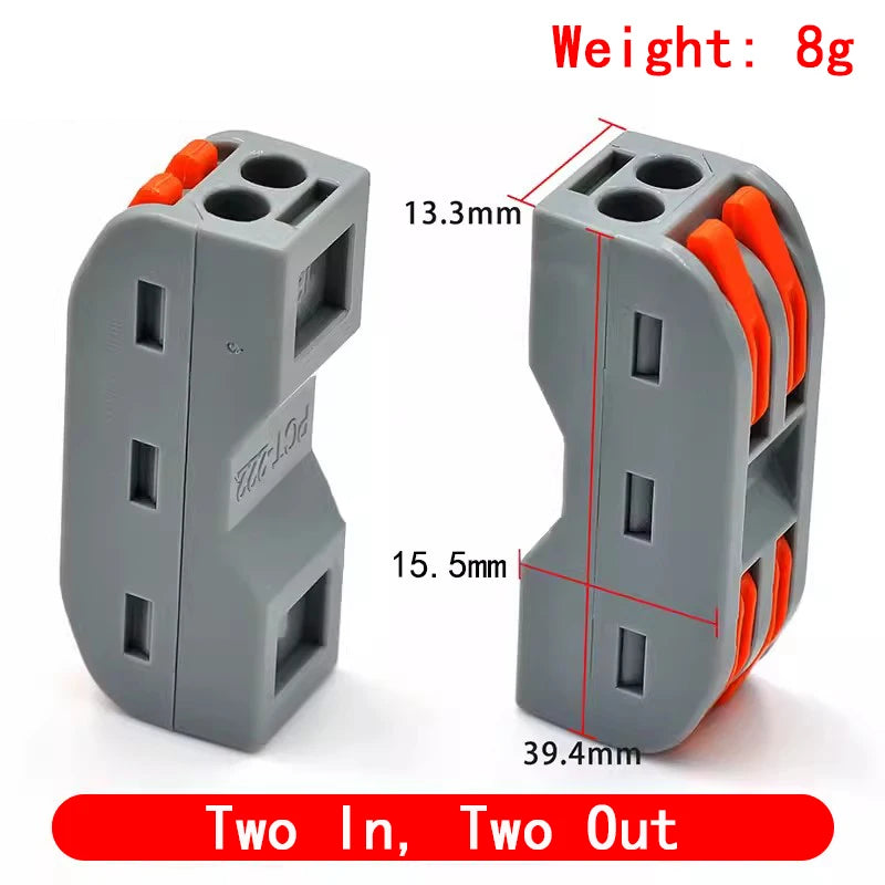 5pcs/lot Quick Wire Connectors push-in Spring splicing Butt Wiring Connection Electrical Compact Cable Connector Junction box 2/3/4Pin