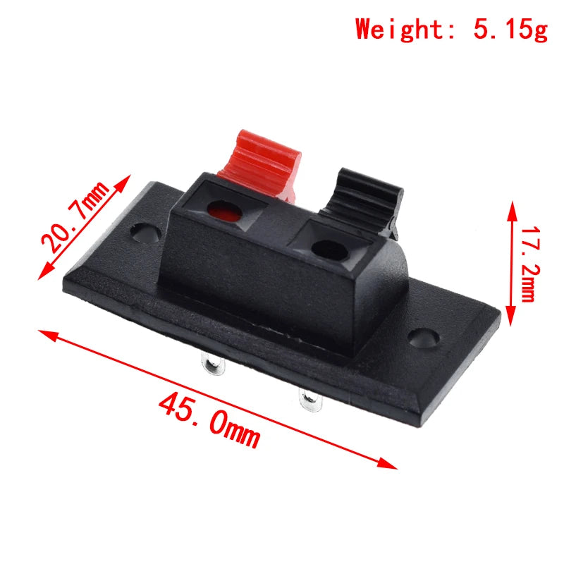 2 4 6 Way Spring Push Release Connector Speaker Terminal Strip Block