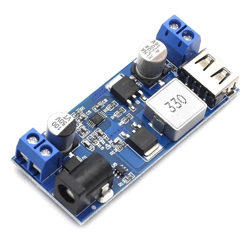 DC-DC 24V/12V To 5V 5A Step Down Power Supply Buck Converter Replace LM2596S Adjustable USB Step-down Charging Module For Phone