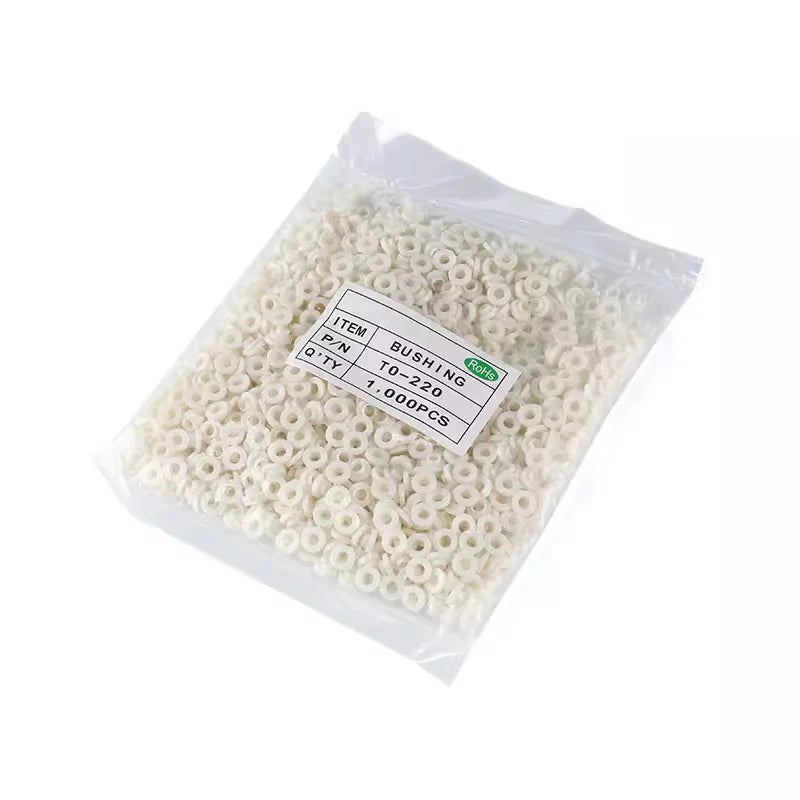 100pcs Insulating Tablets Insulation Bushing Transistor Pads Circle TO-220 Insulated Cap Insulation Particle Ring For M3 Screws