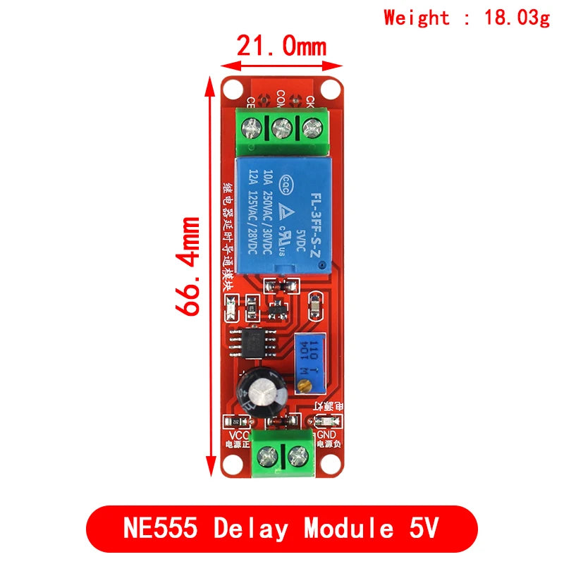DC 5V 12V Time Delay Relay NE555 Time Relay Shield Timing Relay Timer Control Switch Car Relays Pulse Generation Duty Cycle