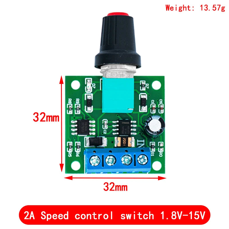 DC 1.8V-35V 2A 3A 5A 10A 30W 80W 90W PWM Motor Speed Controller Low Voltage Motor Speed Controller PWM Adjustable Drive Module